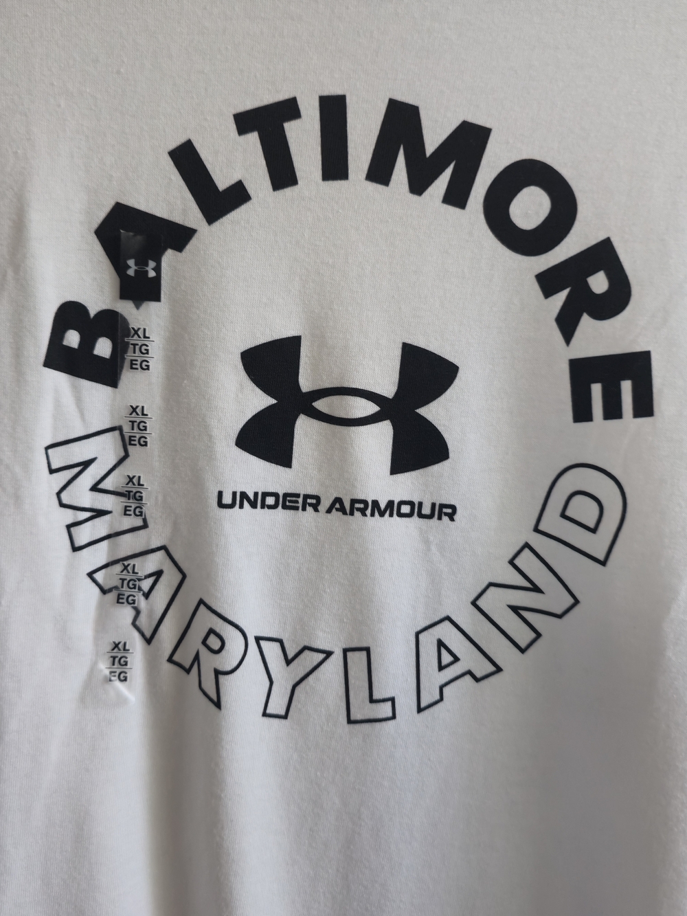 Under Armour NWT White Baltimore Maryland Logo Short Sleeve‎ Tee - Picture 3 of 10